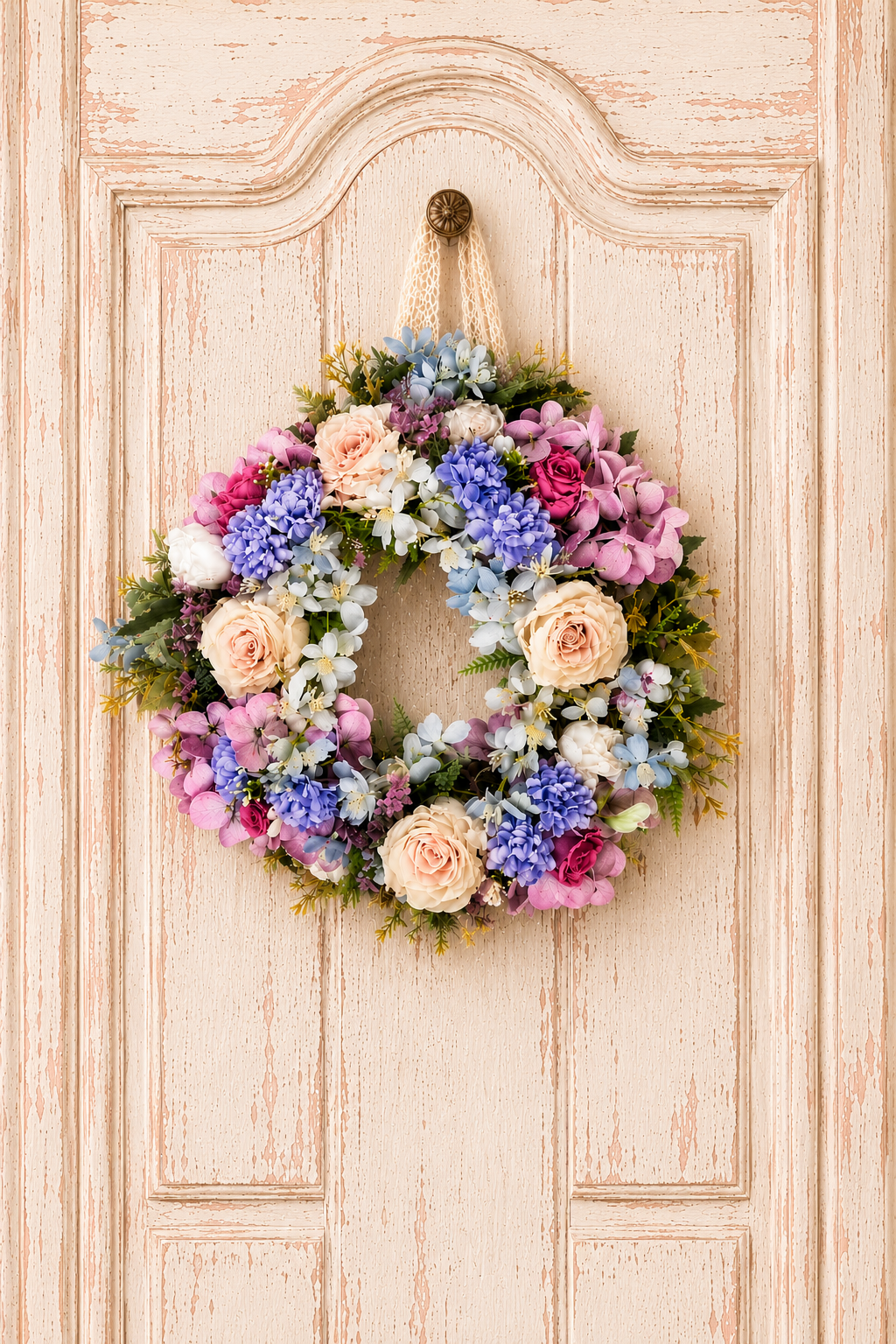 Türkranz handgefertigt Unikat! mit haltbaren Rosen ca 35 cm