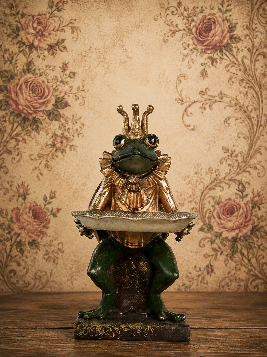 Dekorationsfigur Frosch 16x15x28 cm Grün Kunststoff