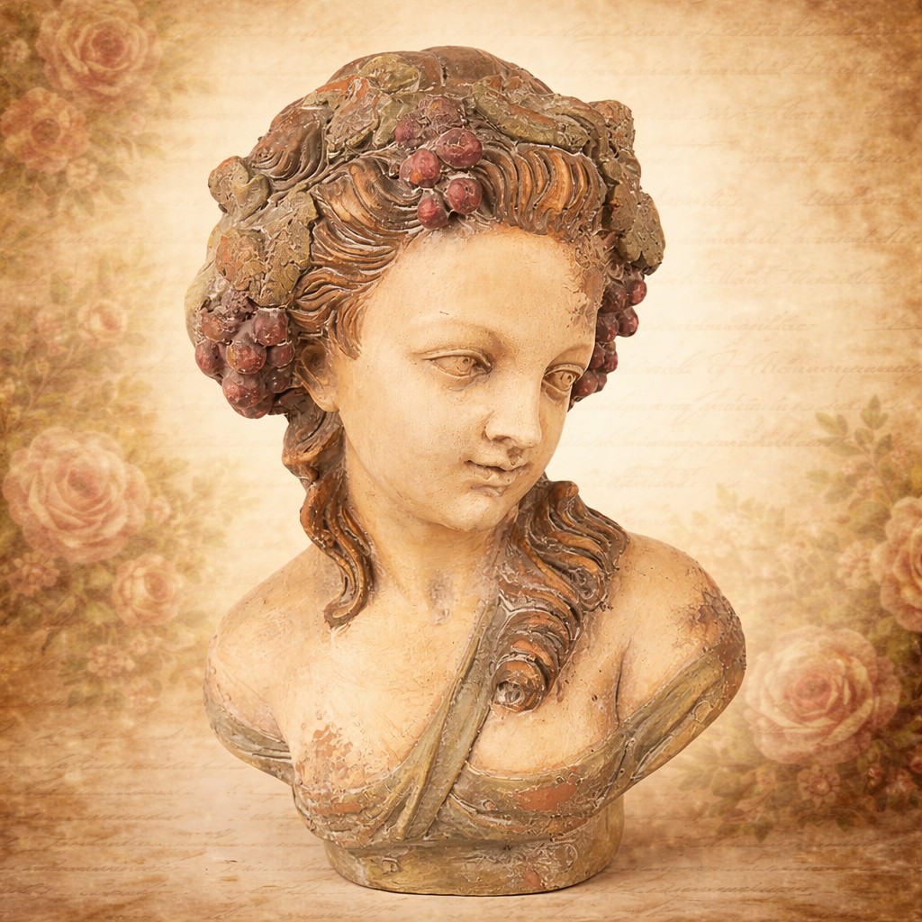  Büste Frau 24x18x28 cm Beige Keramik