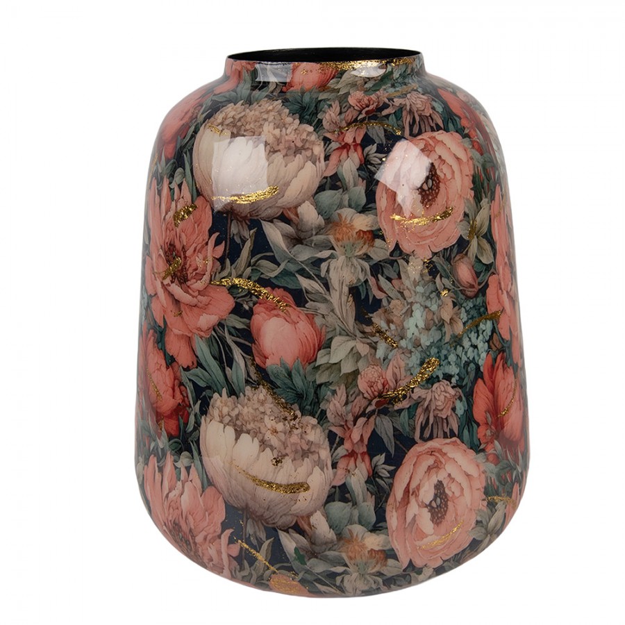 Vase Ø 21x25 cm Rosa Metall