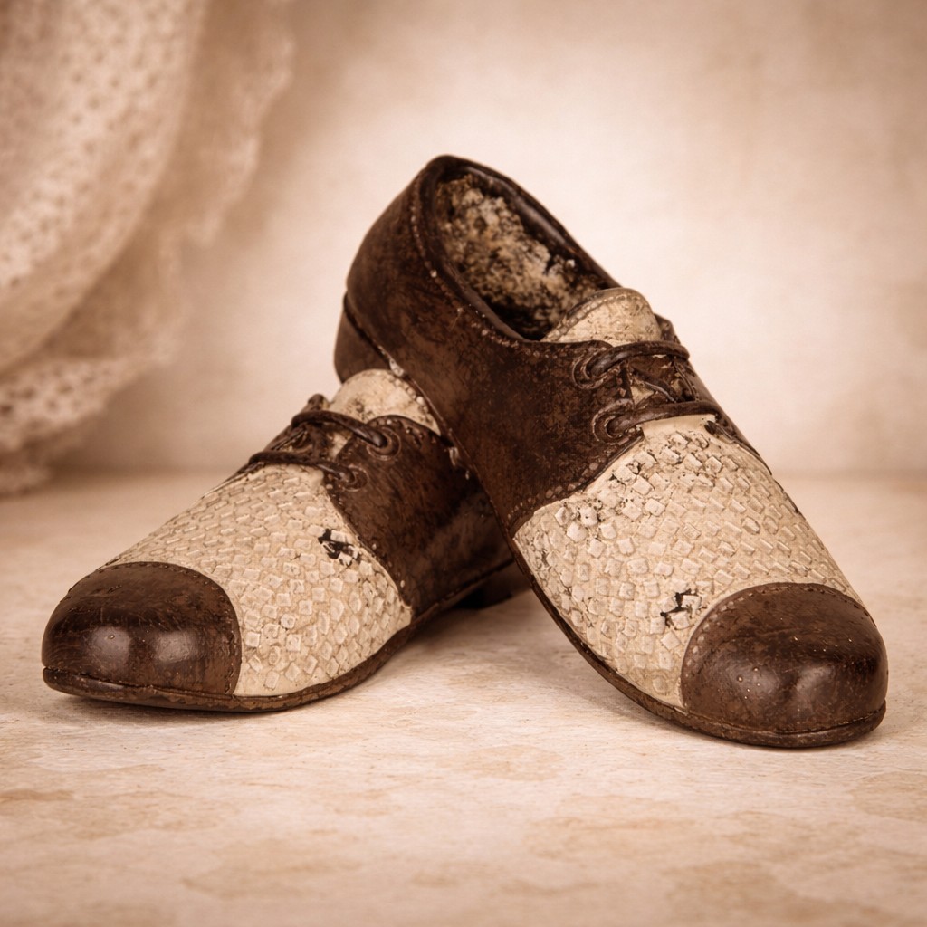 Schuh 12x11x8 cm Braun Kunststoff