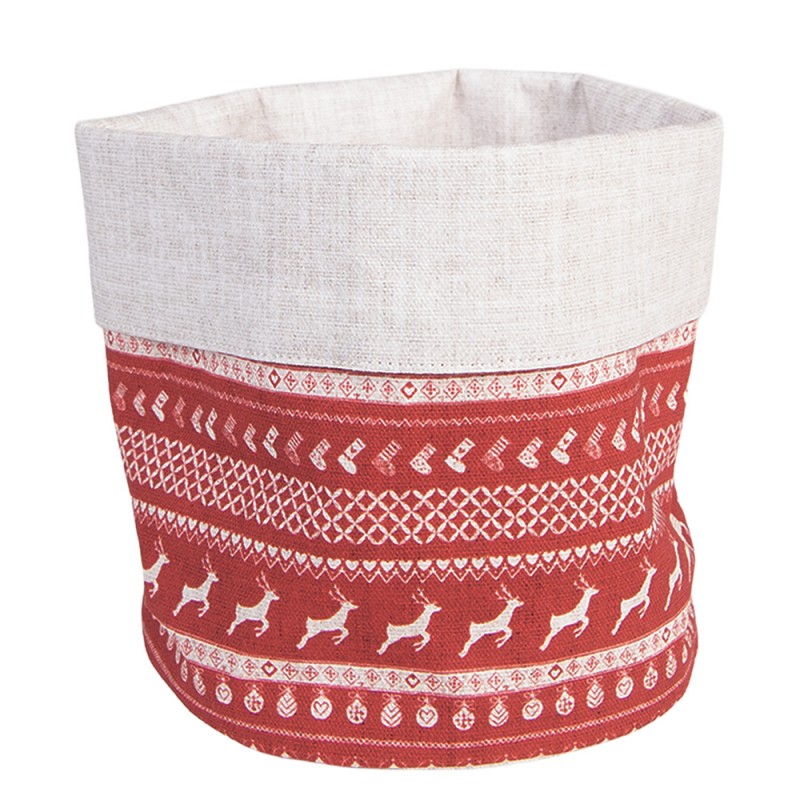 Brotkorb Ø 15x16 cm Rot Baumwolle