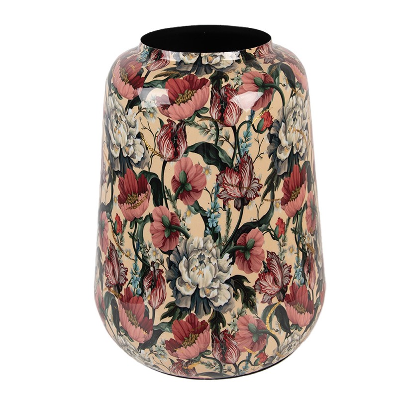 Vase Ø 27x34 cm Beige Metall