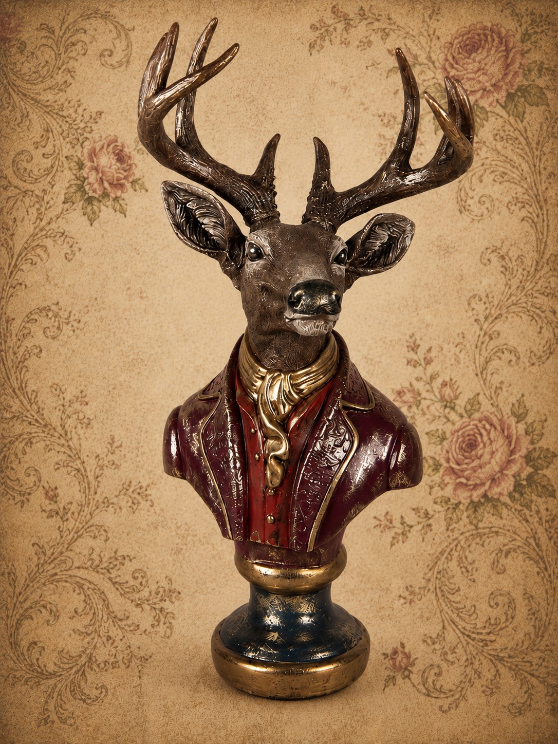 Dekorationsfigur Hirsch 30x22x57 cm Braun 