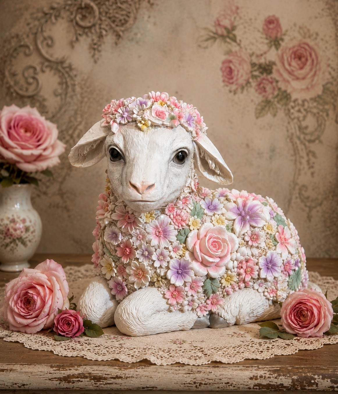 Lamm mit Blüten