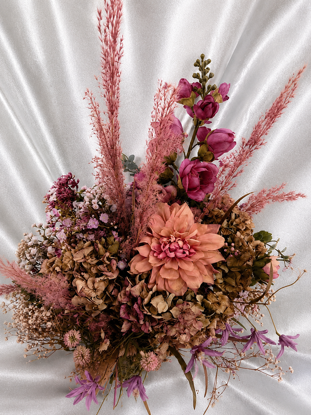 Blumenstrauß herbstlich Trockenblumen haltbar groß handgefertgt!