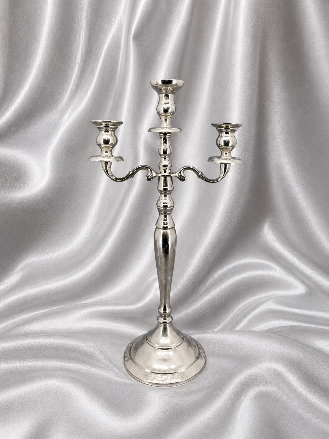 Exner KerzenHalter GROS, silber, Alu, 34x14,5x48 cm 