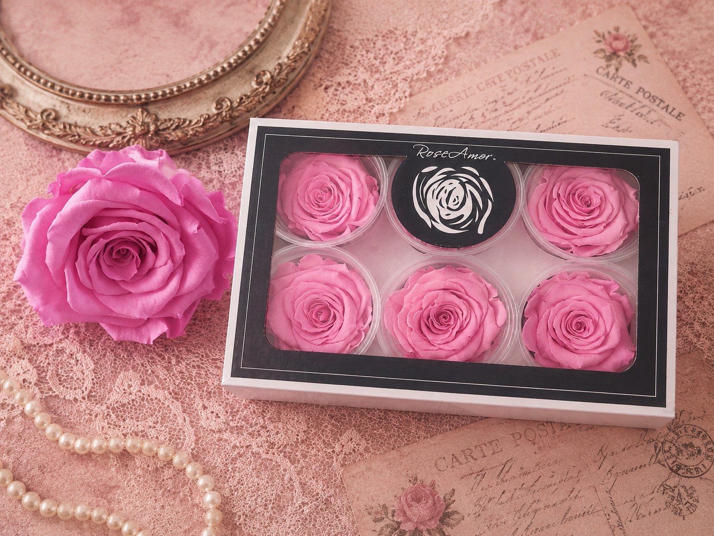 Haltbare echte Rosen Pink mehrere Jahre!