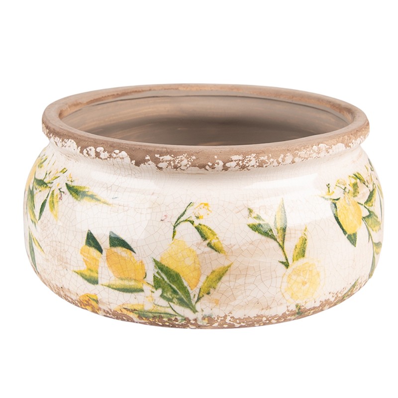 6CE1534M Blumentopf Indoor Ø 20x9 cm Gelb Keramik