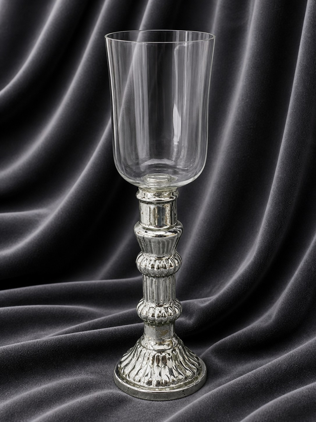 Pokal Vitreous, silber, Glas, 9x9x22 cm 