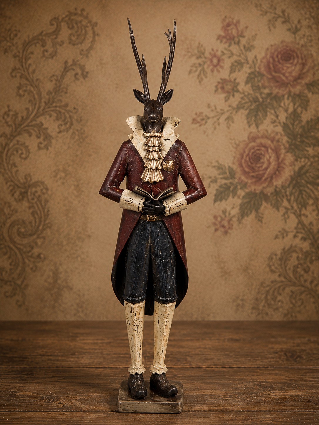 Dekorationsfigur Hirsch 19x15x83 cm Braun Metall
