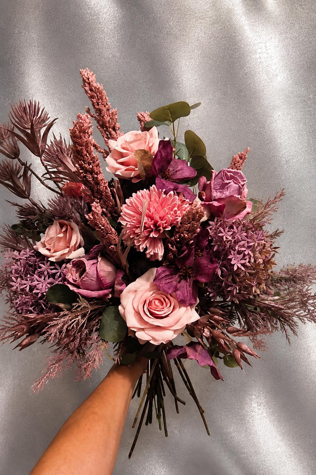 Blumenstrauß herbstlich Trockenblumen haltbar groß handgefertgt!