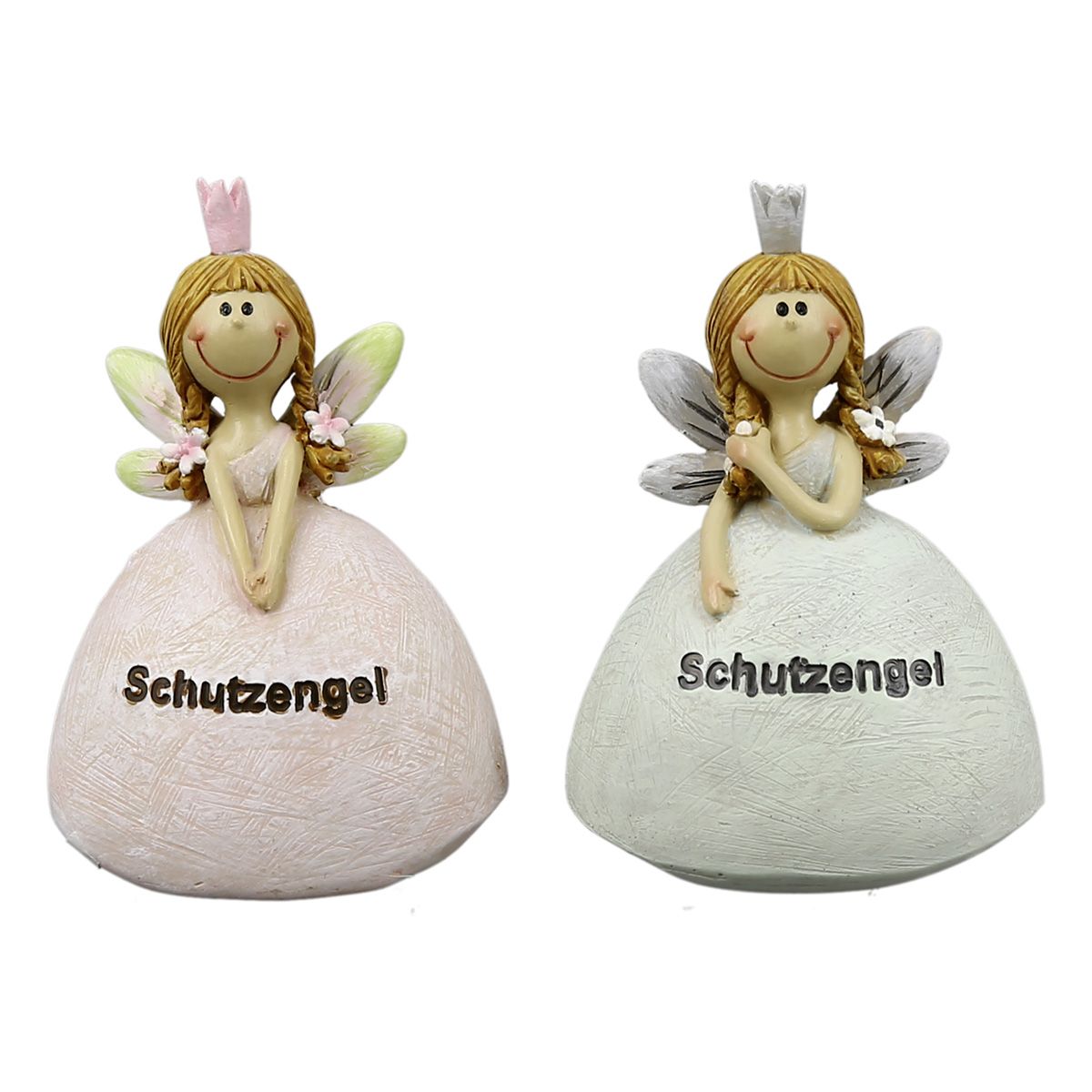 Poly Schutzengel Princess  weiß  Breite 7 cm Höhe 10 cm