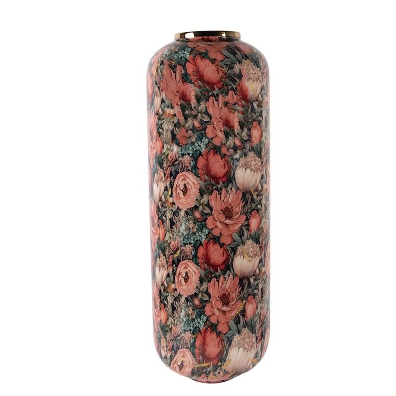 Vase Ø 25x70 cm Grün Metall