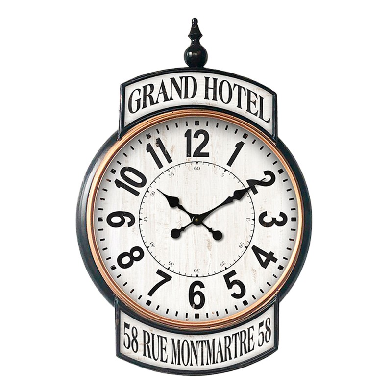 5KL0216 Wanduhr 62x93 cm Weiß Metall Wand Uhr