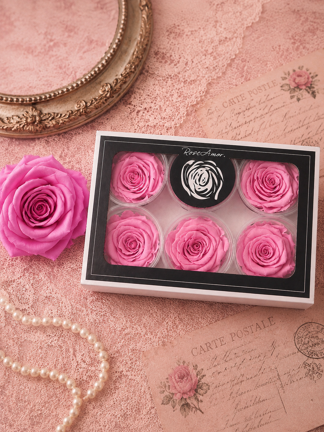 Haltbare echte Rosen Pink mehrere Jahre!