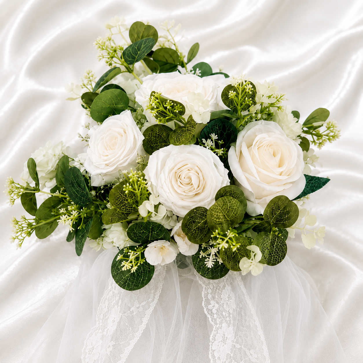 Brautstrauß mit haltbaren Rosen Unikat