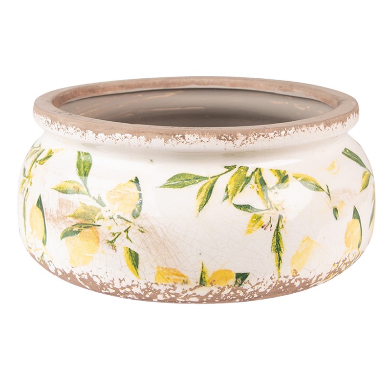 6CE1534L Blumentopf Indoor Ø 23x10 cm Gelb Keramik